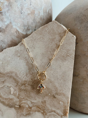 RAINBOW MUSHROOM NECKLACE