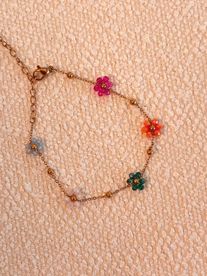 Colorful flower bracelet