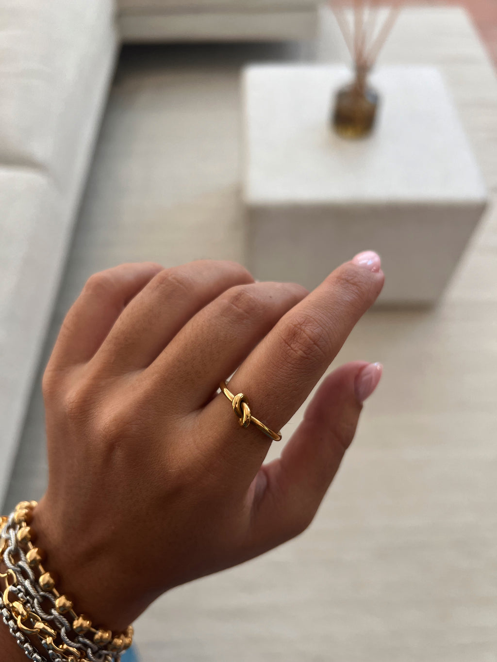 Dainty knot ring