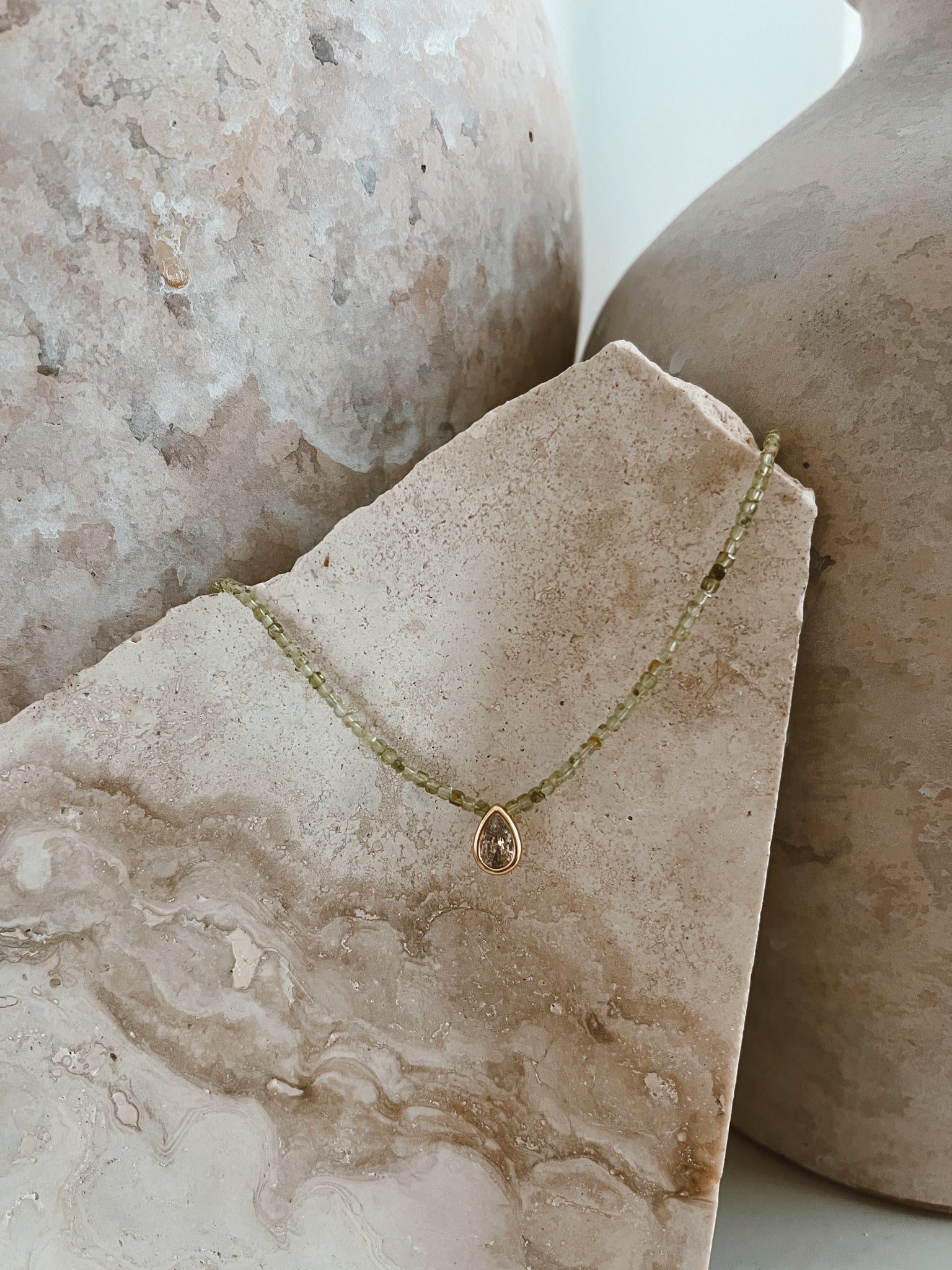 PERIDOT ZIRCONIA NECKLACE
