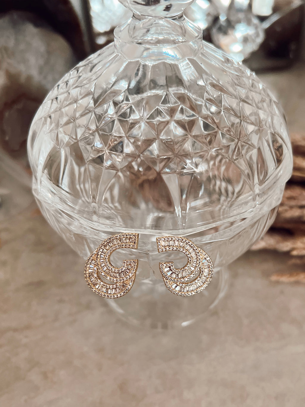 ZIRCONIA STATEMENT EARRINGS